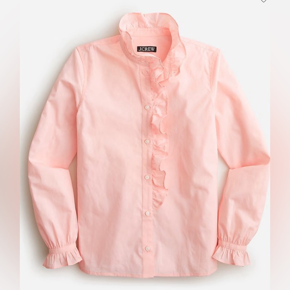 J. Crew Cottage Cotton Poplin Top In Light Pink - Picture 1 of 5